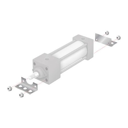 Alpha Technologies Aignep USA MS1 Angle Mount for 1-1/2" Bore NFPA Cylinder MS1150